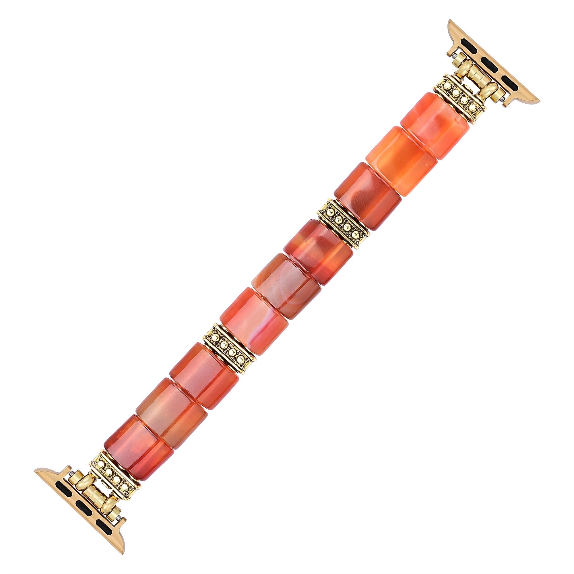 Serene Flame Agate Stretch Apple Watch Strap