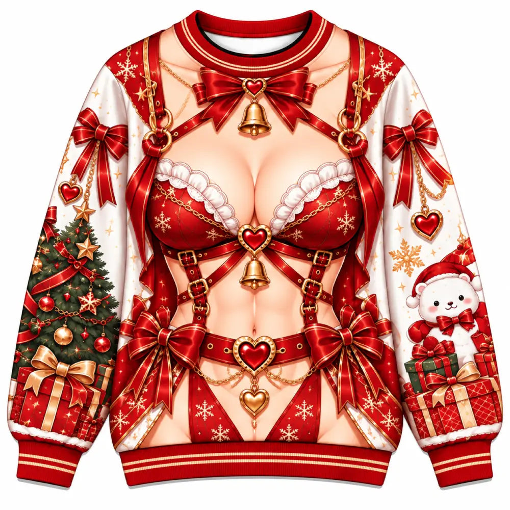 Kawaii Christmas Gift Illusion Sweatshirt