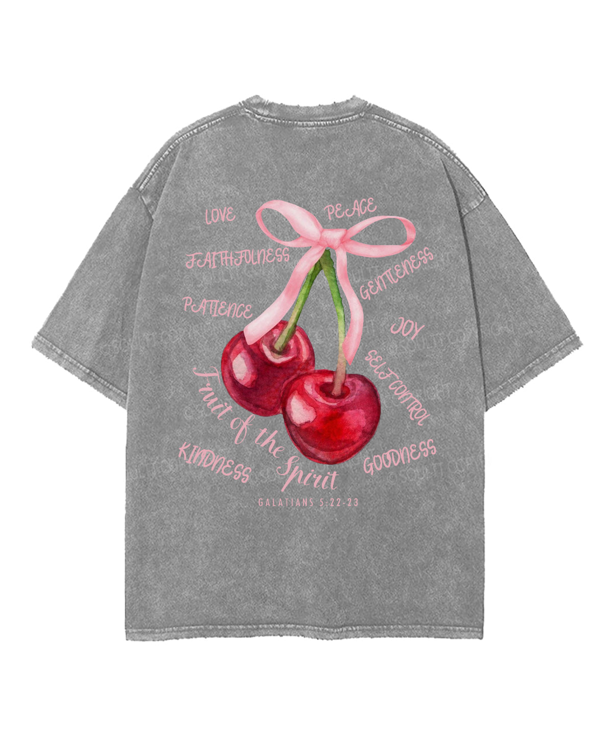 Fruit Of The Spirit Double Sided Washed Christian T-shirt