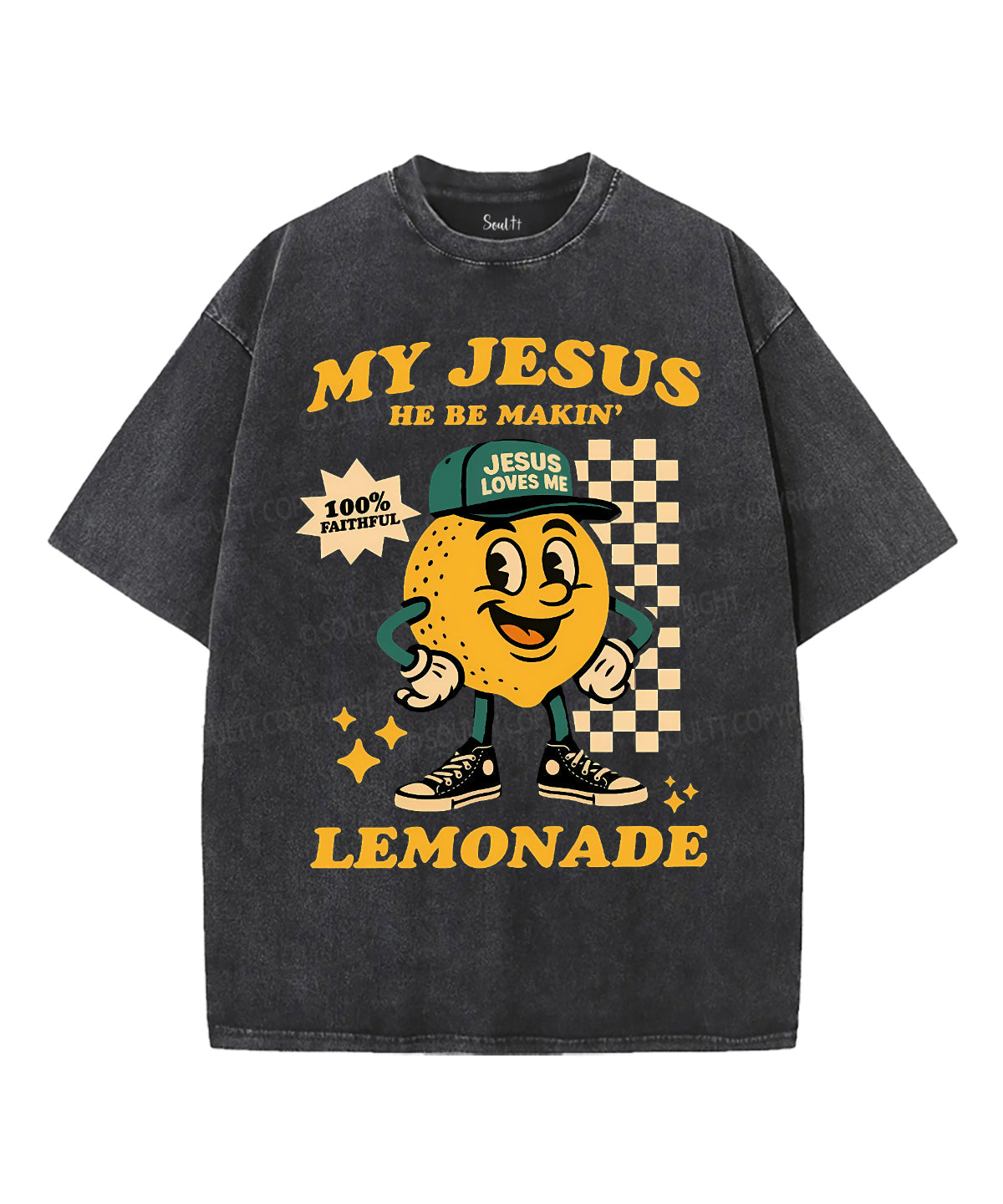 Life Gave Me Some Lemons Unisex Washed Christian T-shirt