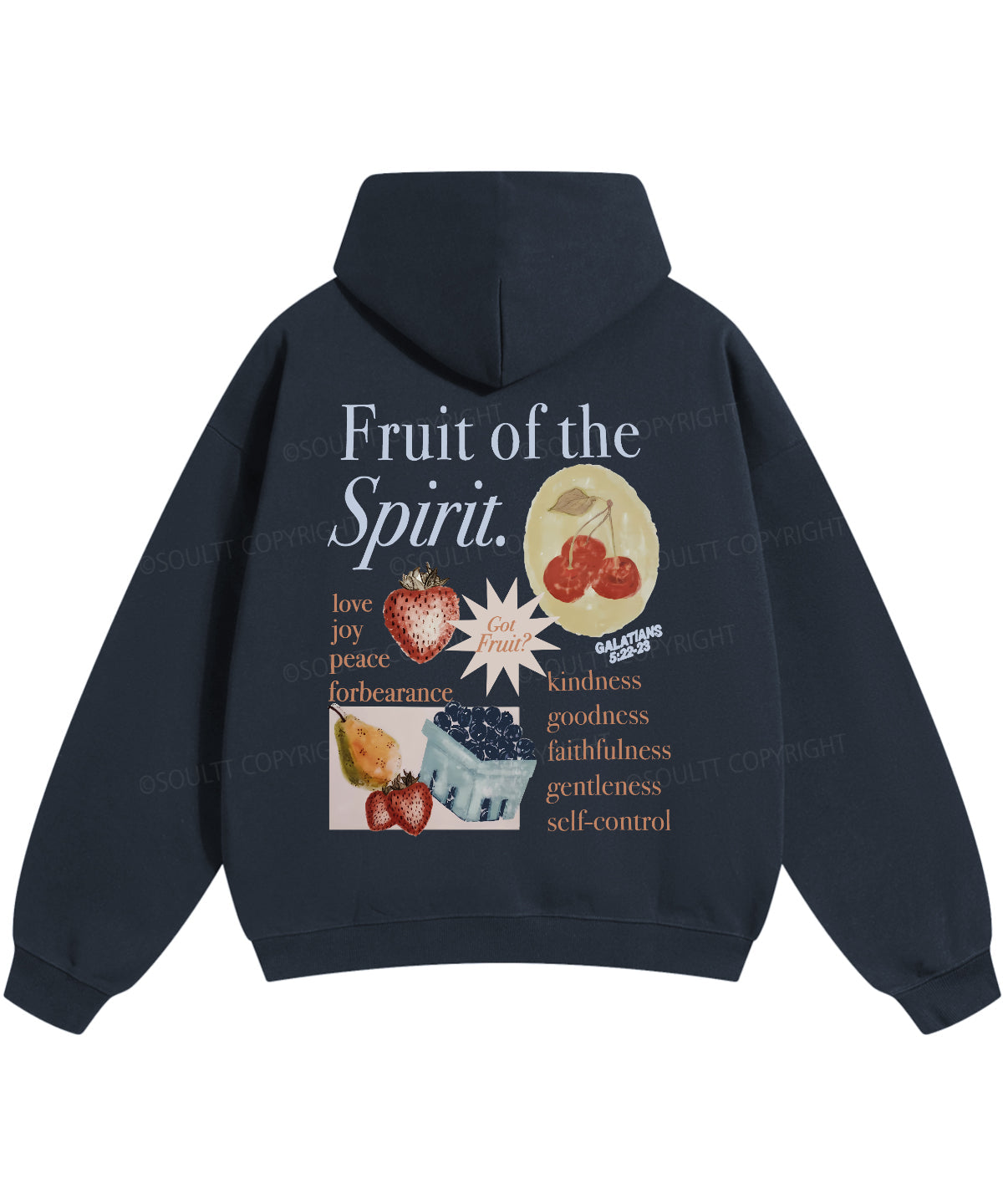 Fruit Of The Spirit Double Sided Christian Hoodie