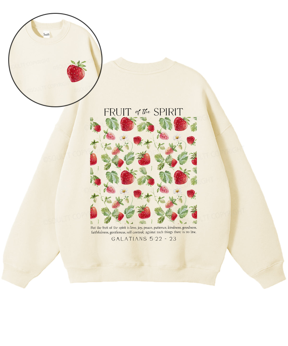 Fruit of the Spirit Double Sided Christian Sweatshirt