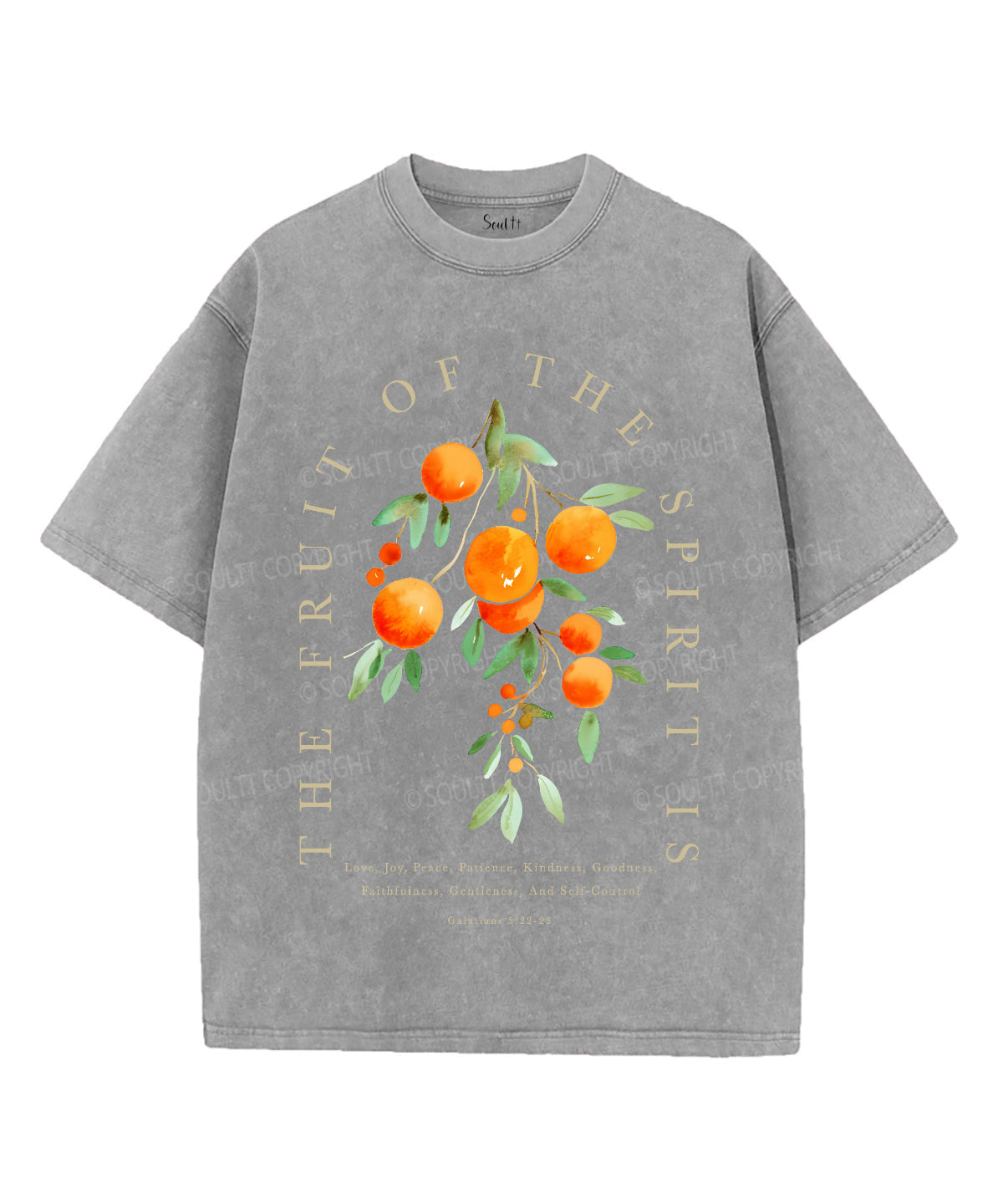 Fruit Of The Spirit Unisex Washed Christian T-shirt