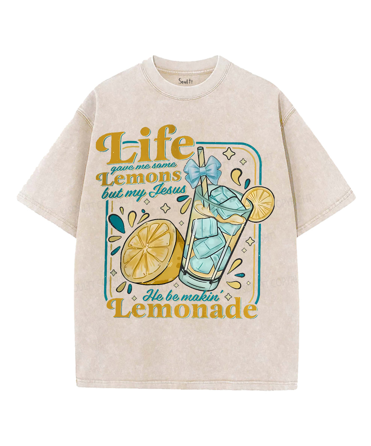Life Gave Me Some Lemons Unisex Washed Christian T-shirt