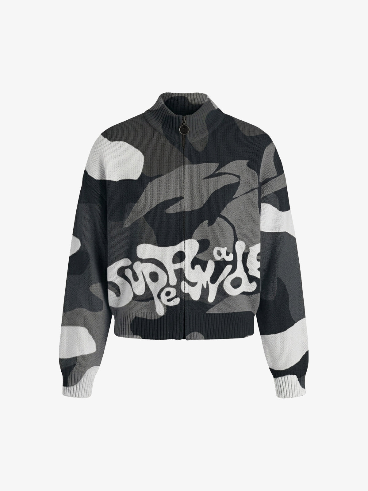 Camo Zip Knit