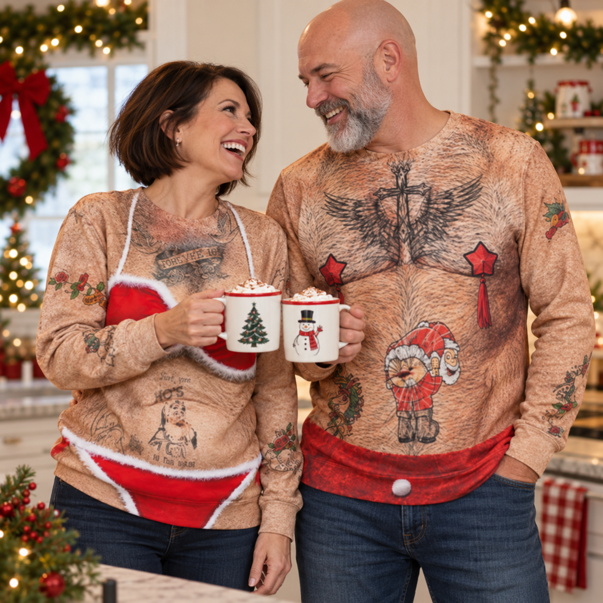 Custom Funny Ugly Christmas Sweater – Personalized Holiday Party Sweatshirt