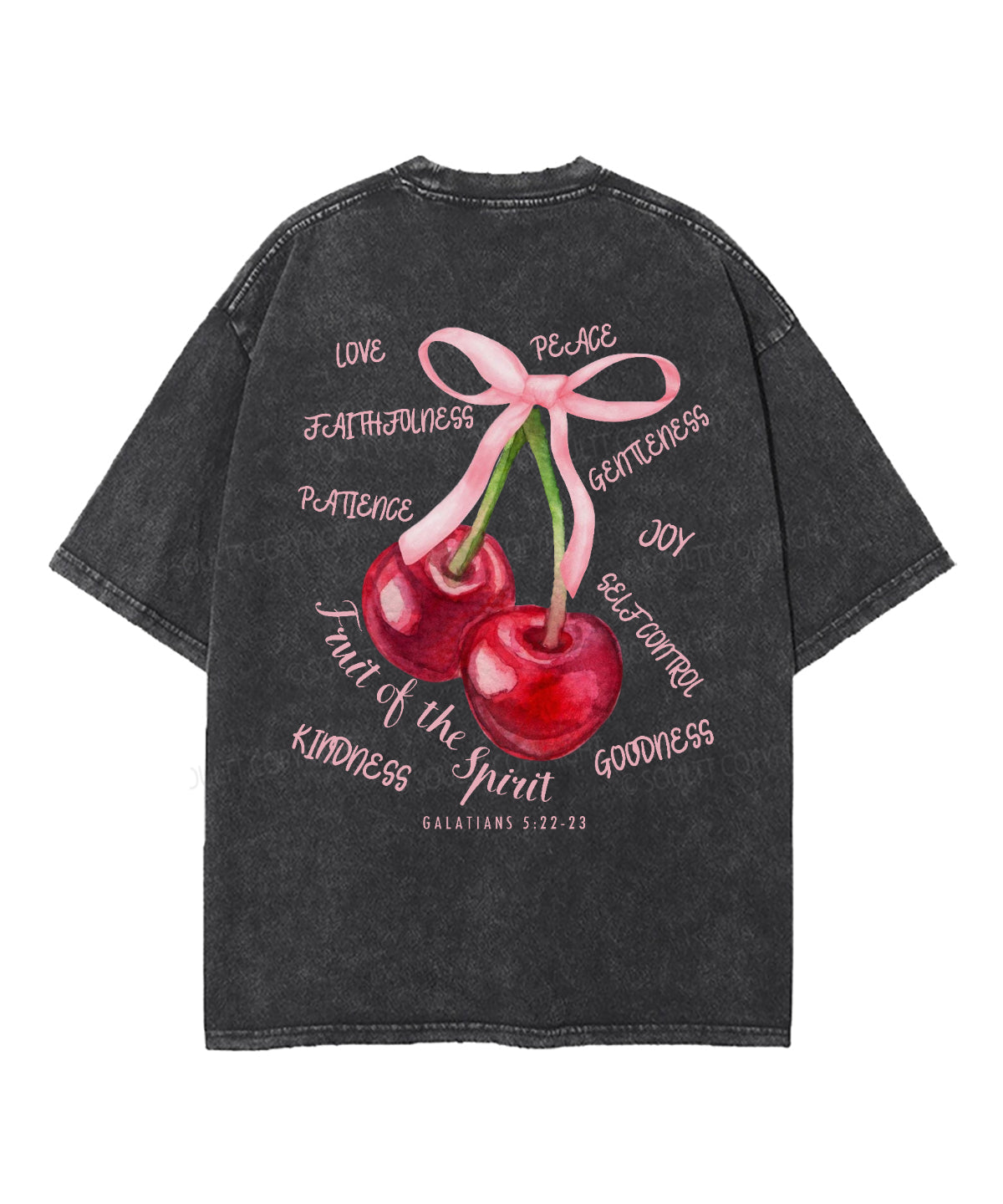 Fruit Of The Spirit Double Sided Washed Christian T-shirt