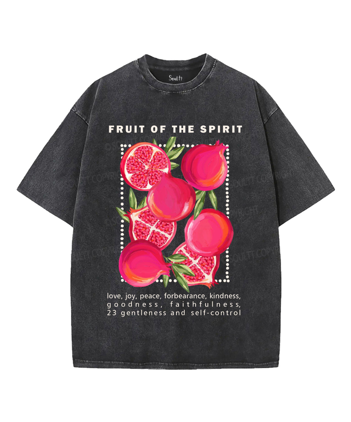 Fruit Of The Spirit Washed Christian T-shirt