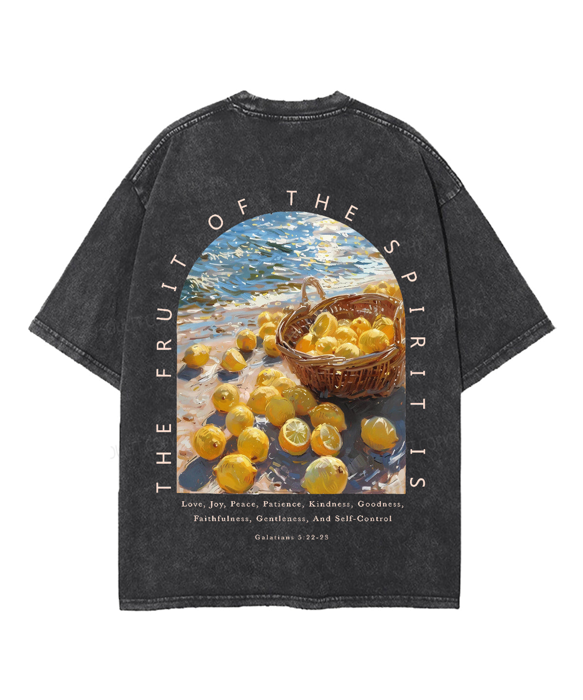 Fruit Of The Spirit Double Sided Unisex Washed Christian T-shirt