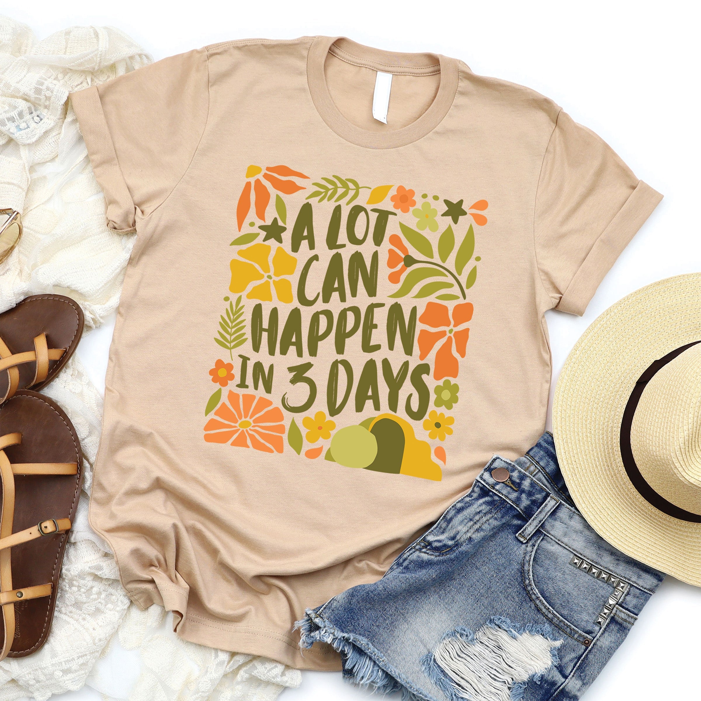 A Lot Can Happen In Three Days Boho Tee