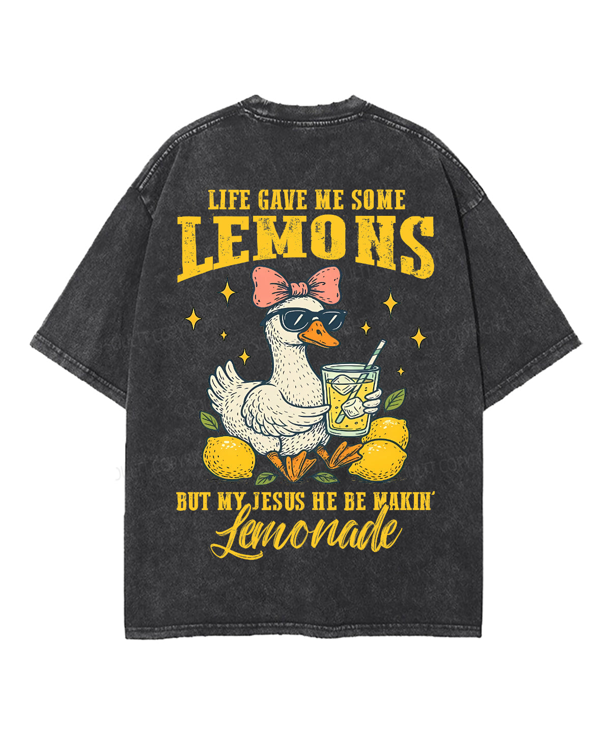 Life Gave Me Some Lemons Double Sided Unisex Washed Christian T-shirt