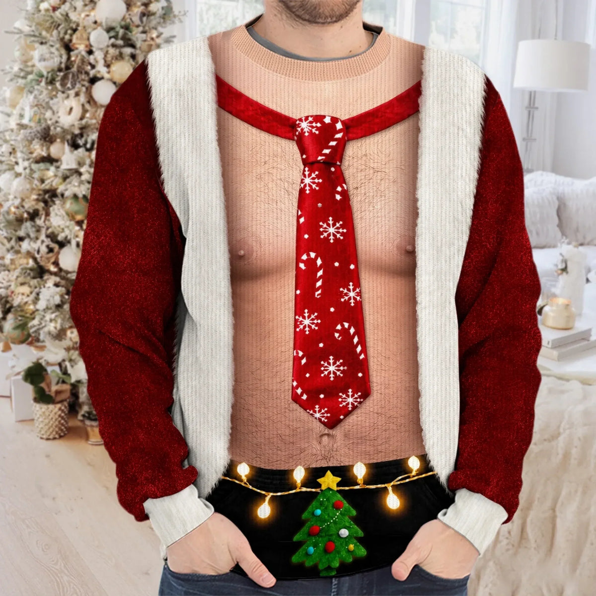Personalized Funny Christmas Sweatshirt – Shining Bright with Party Energy