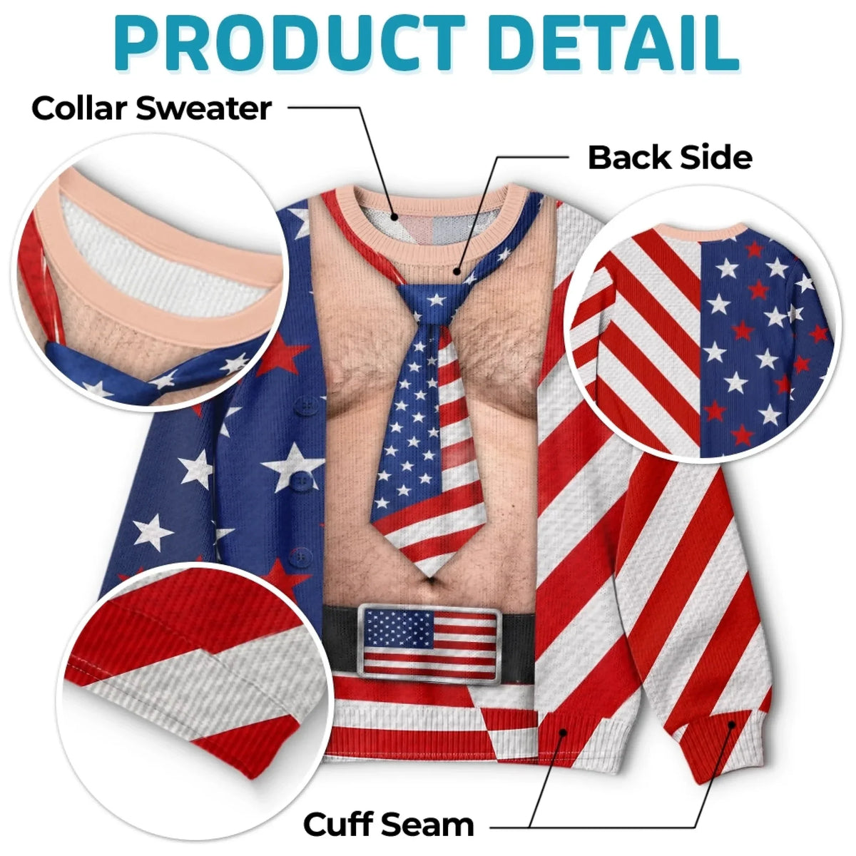 Personalized America 250th Anniversary Christmas Sweatshirt – Full of Freedom