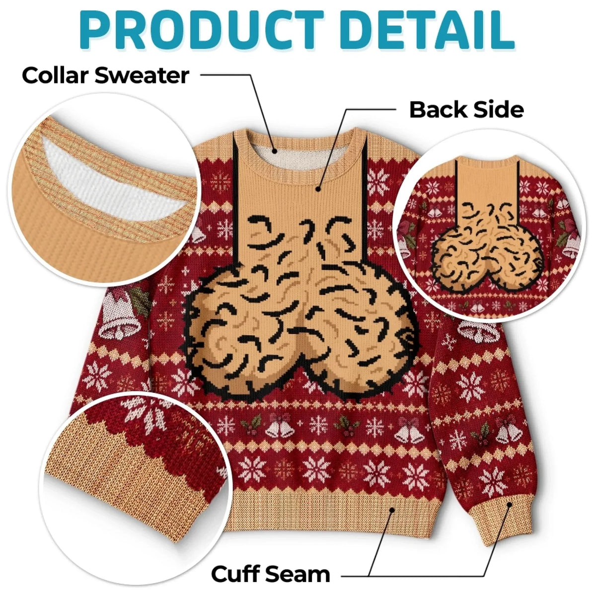 Personalized Funny Christmas Sweatshirt – Jingle Balls All the Way