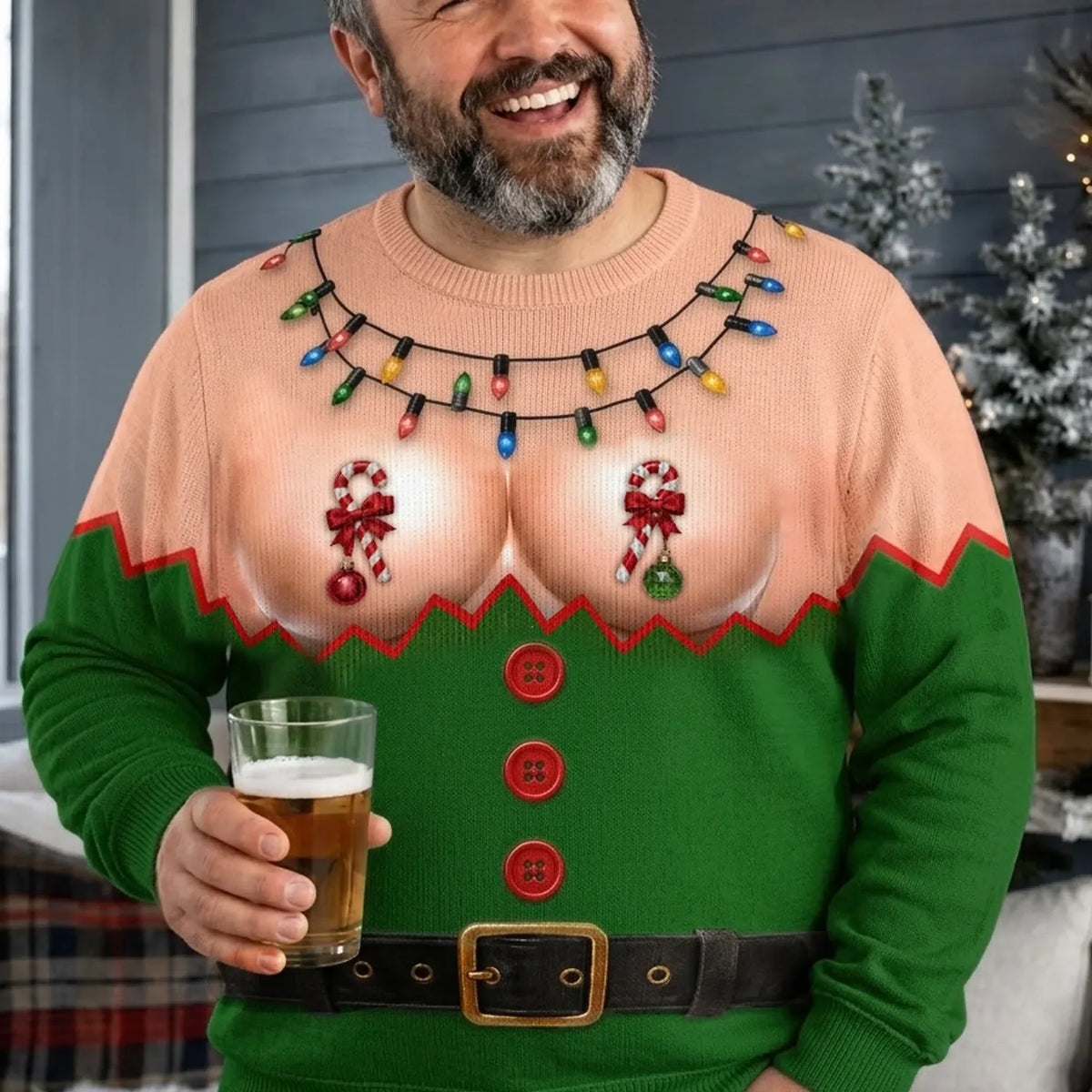 Personalized Funny Christmas Sweatshirt – Check Out My Holiday Cheer