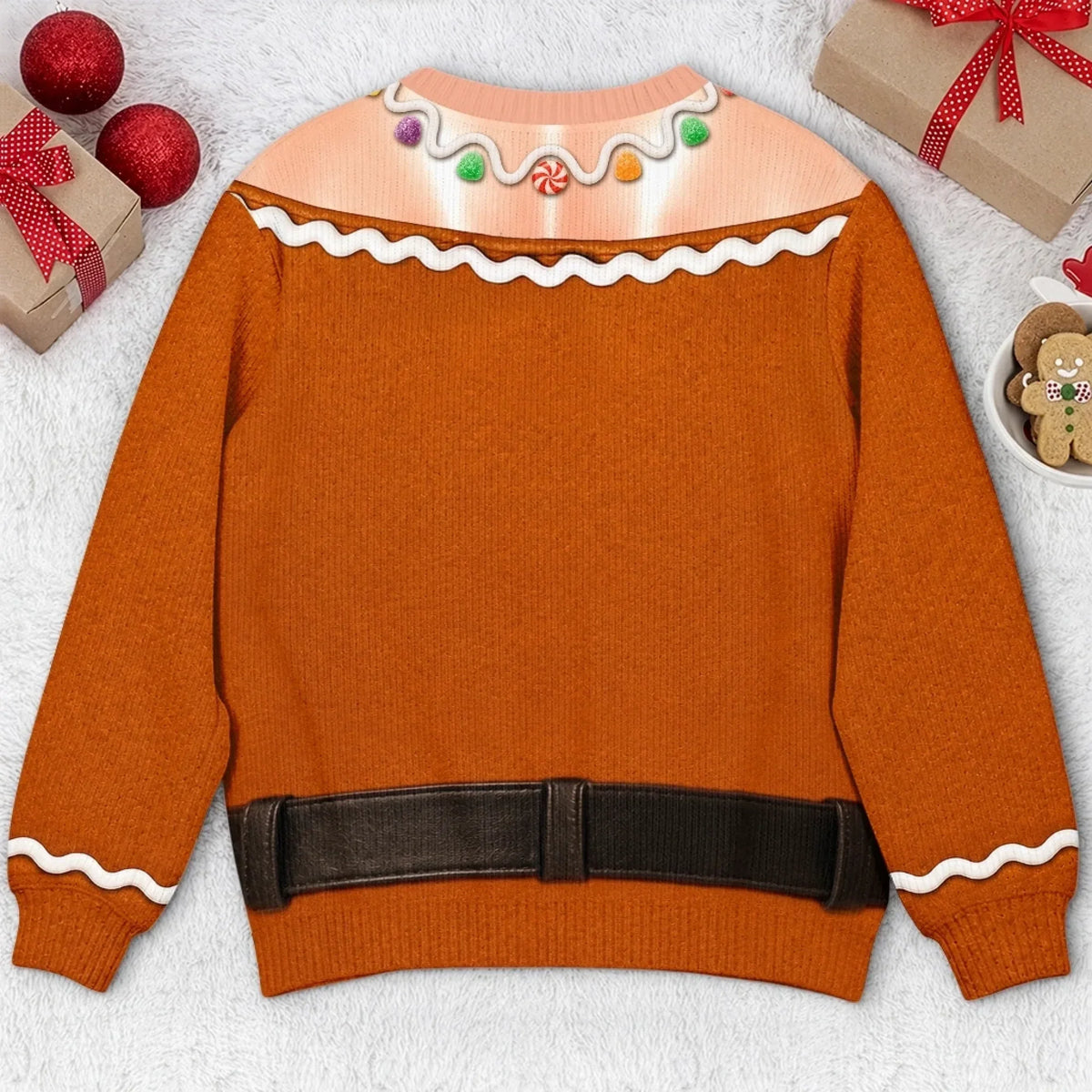 Personalized Funny Christmas Sweatshirt – Naughty Looks Good On Me