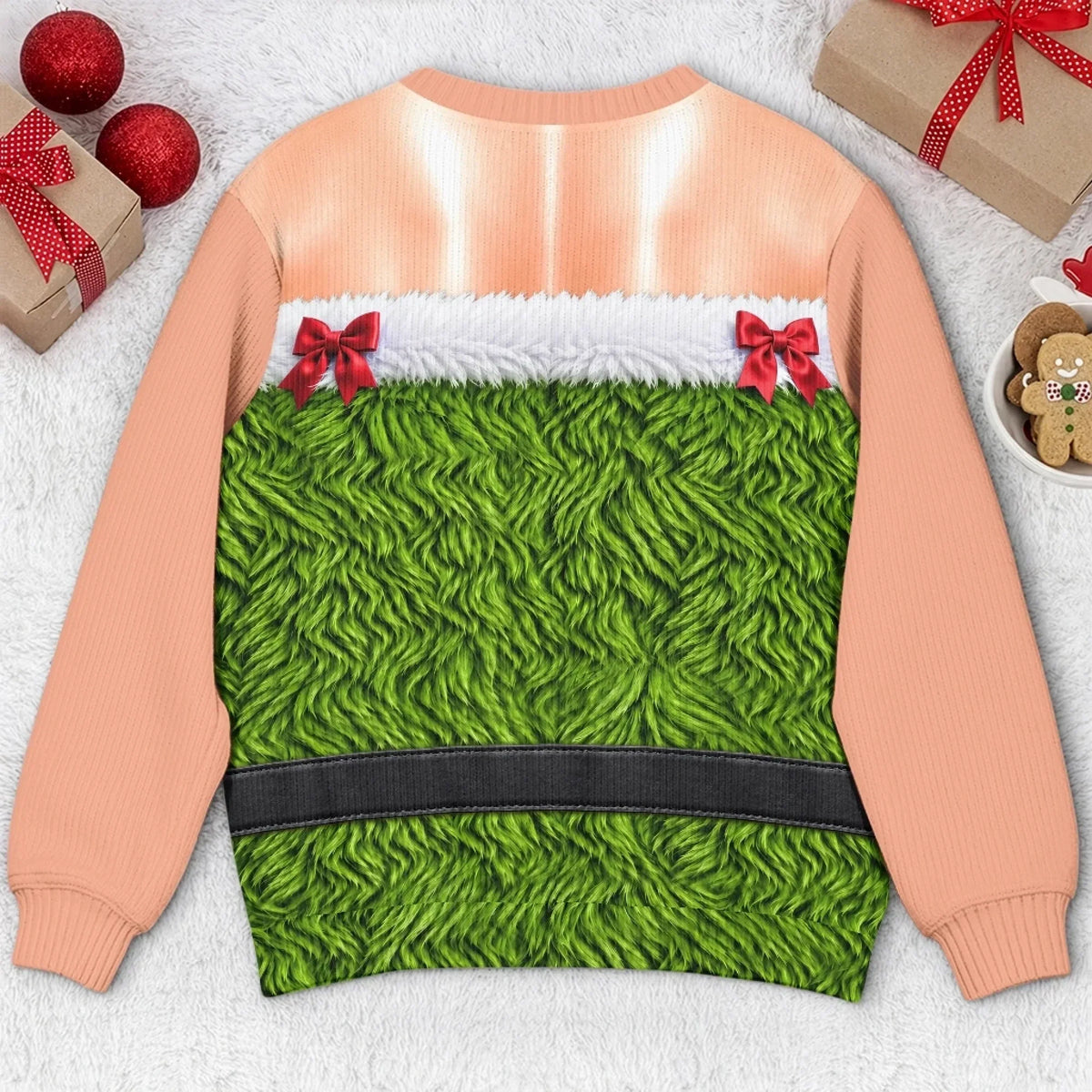 Personalized Funny Christmas Sweatshirt – Serving Elf Glam