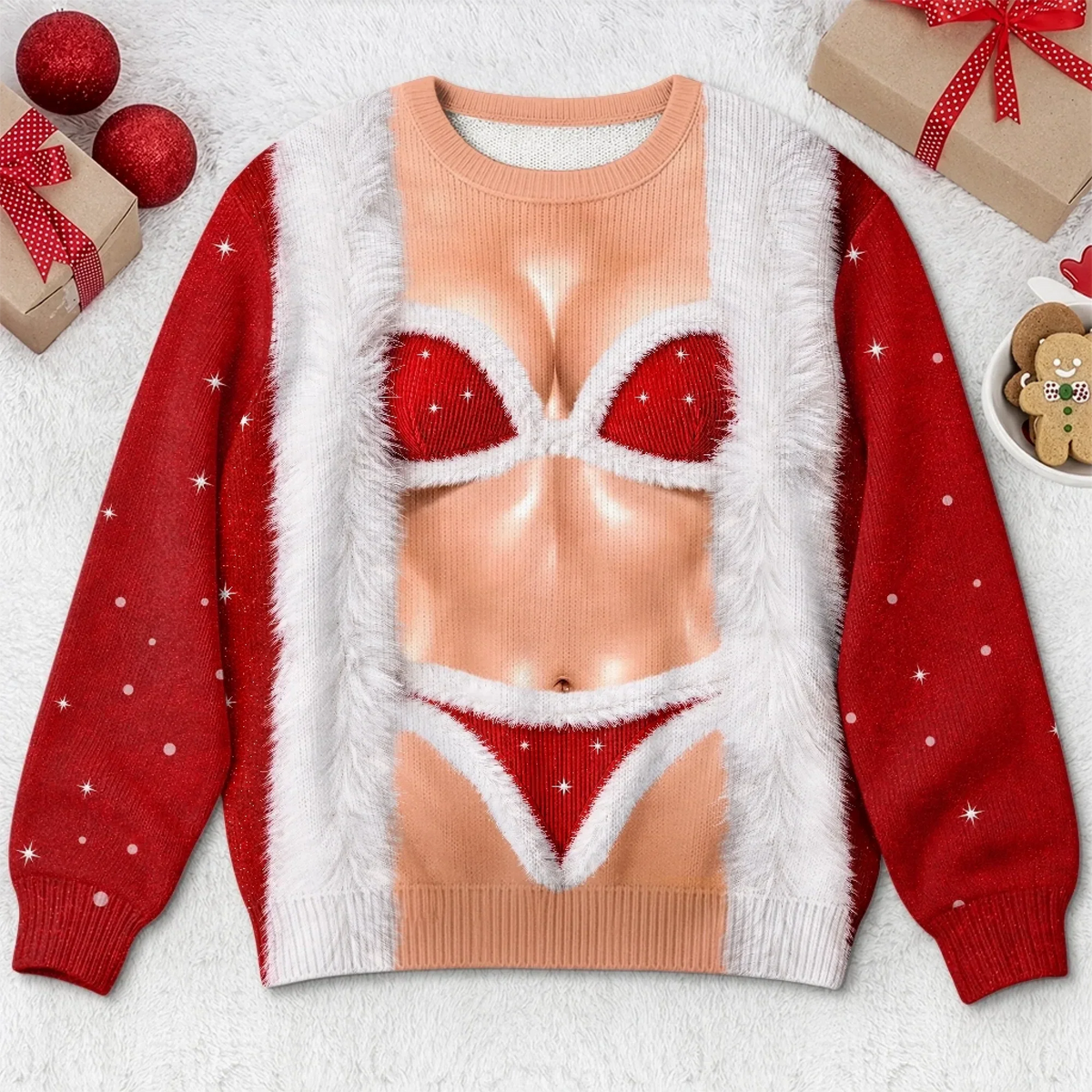 Funny Sexy Santa Sweatshirt – Festive Christmas Costume Pullover