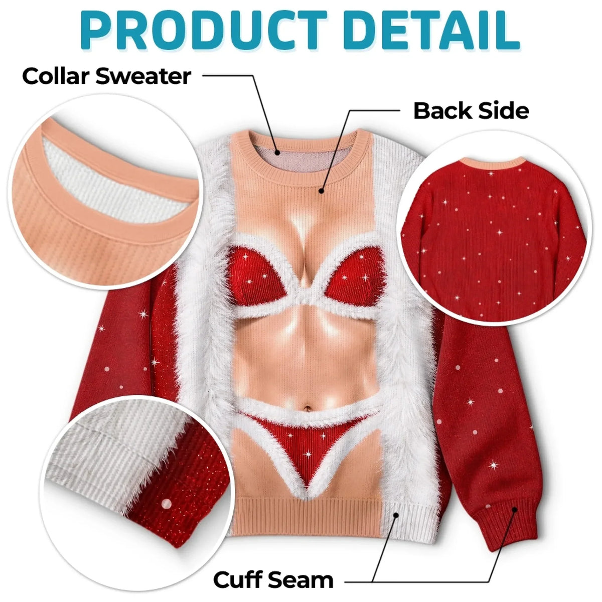 Funny Sexy Santa Sweatshirt – Festive Christmas Costume Pullover