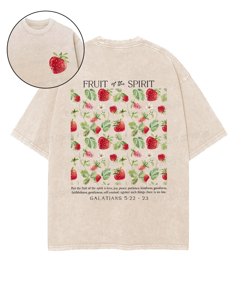 Fruit of the Spirit Double Sided Unisex Washed Christian T-shirt