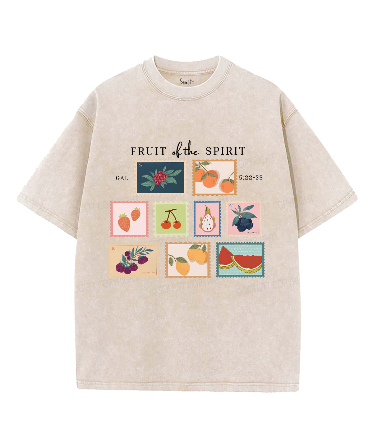 Fruit Of The Spirit Unisex Washed Christian T-shirt