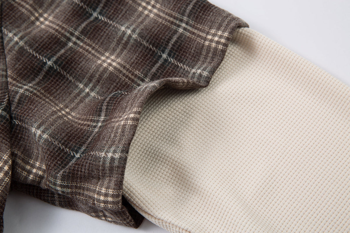 Plaid Layered Sweatshirt