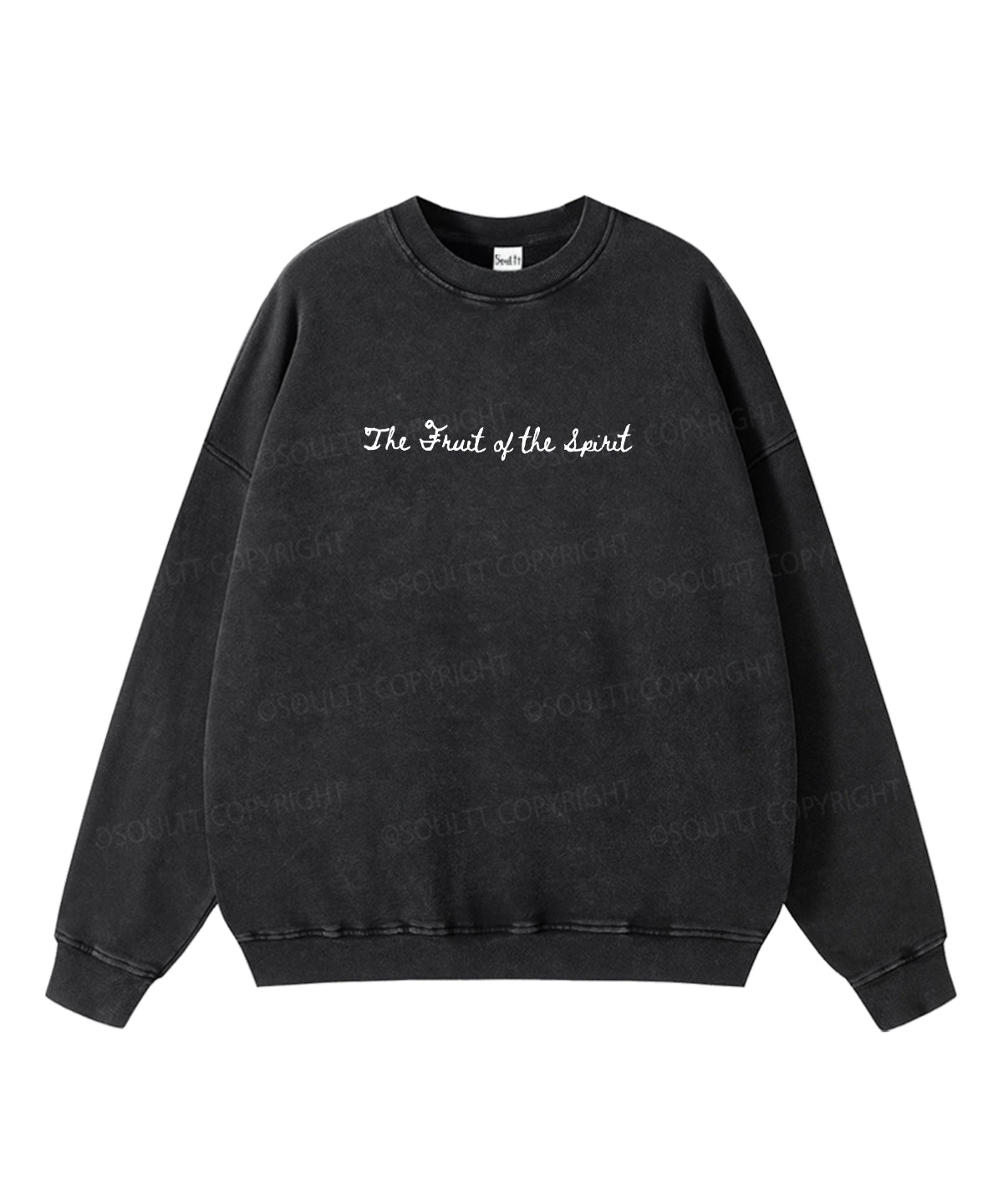 Fruit Of The Spirit Double Sided Washed Christian Sweatshirt