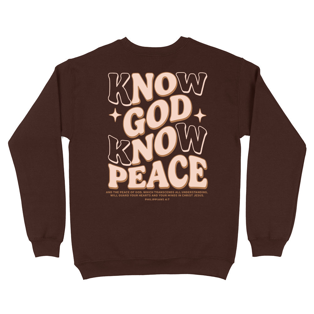 Know God Know Peace Christian Unisex Sweatshirt