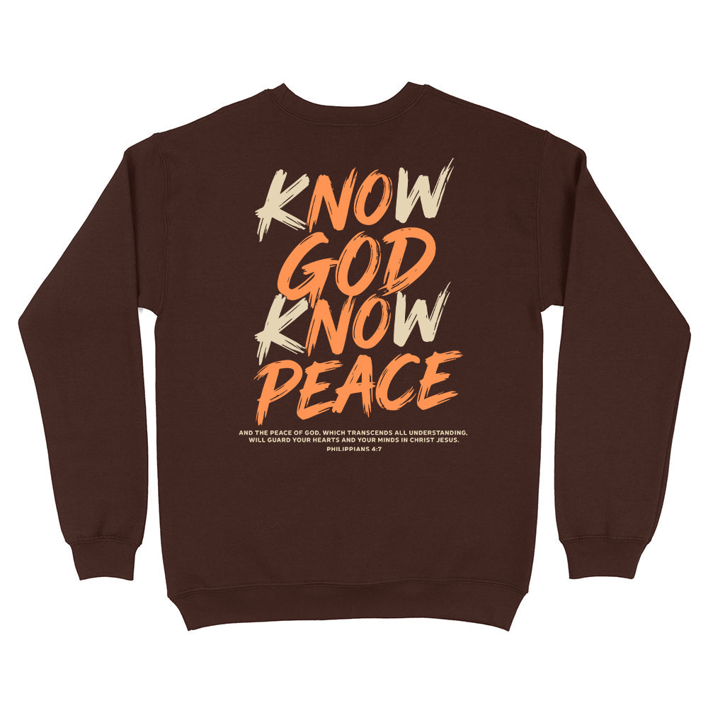 Know God Know Peace S2 Christian Unisex Sweatshirt