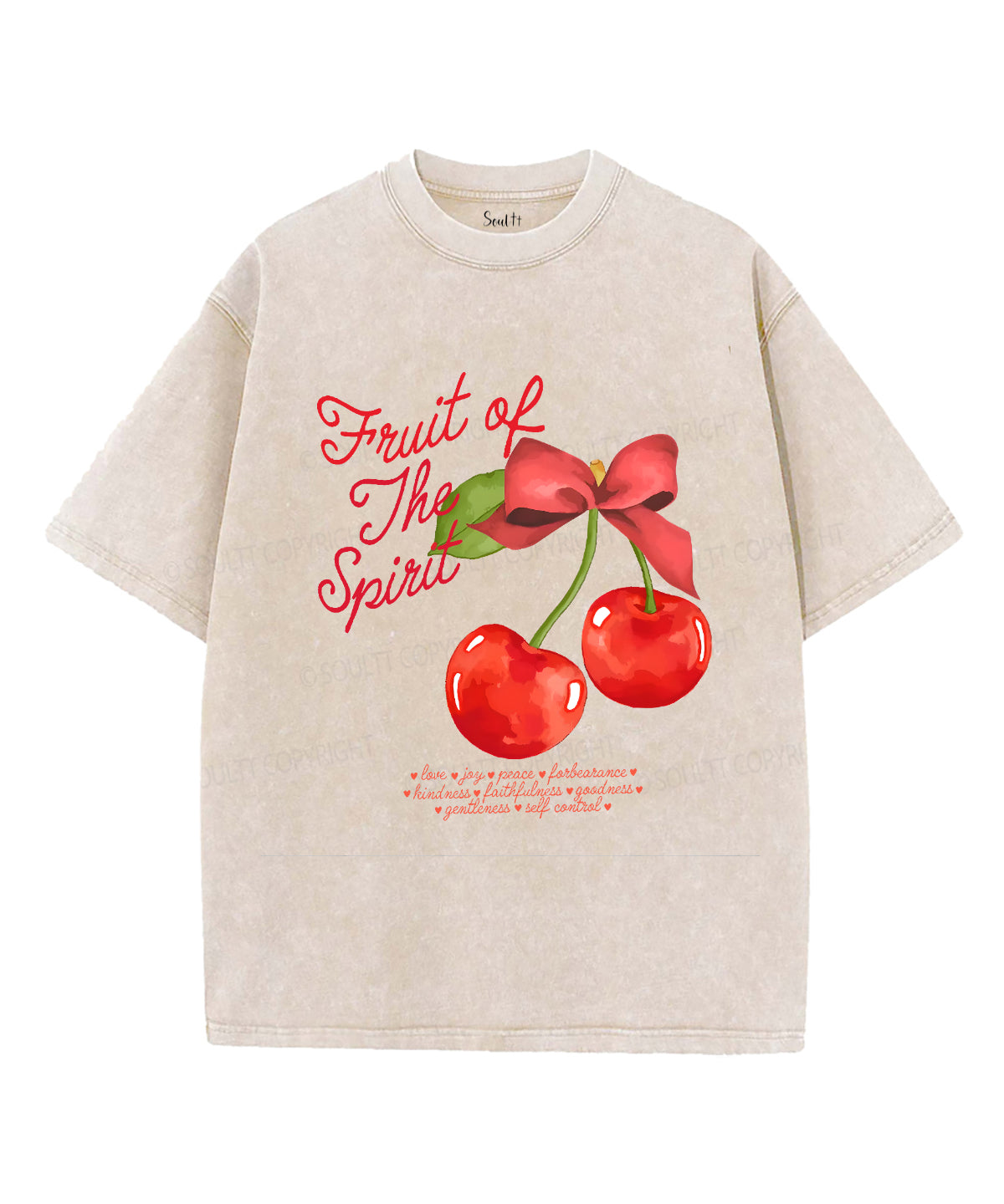 Fruit of the Spirit Unisex Washed Christian T-shirt