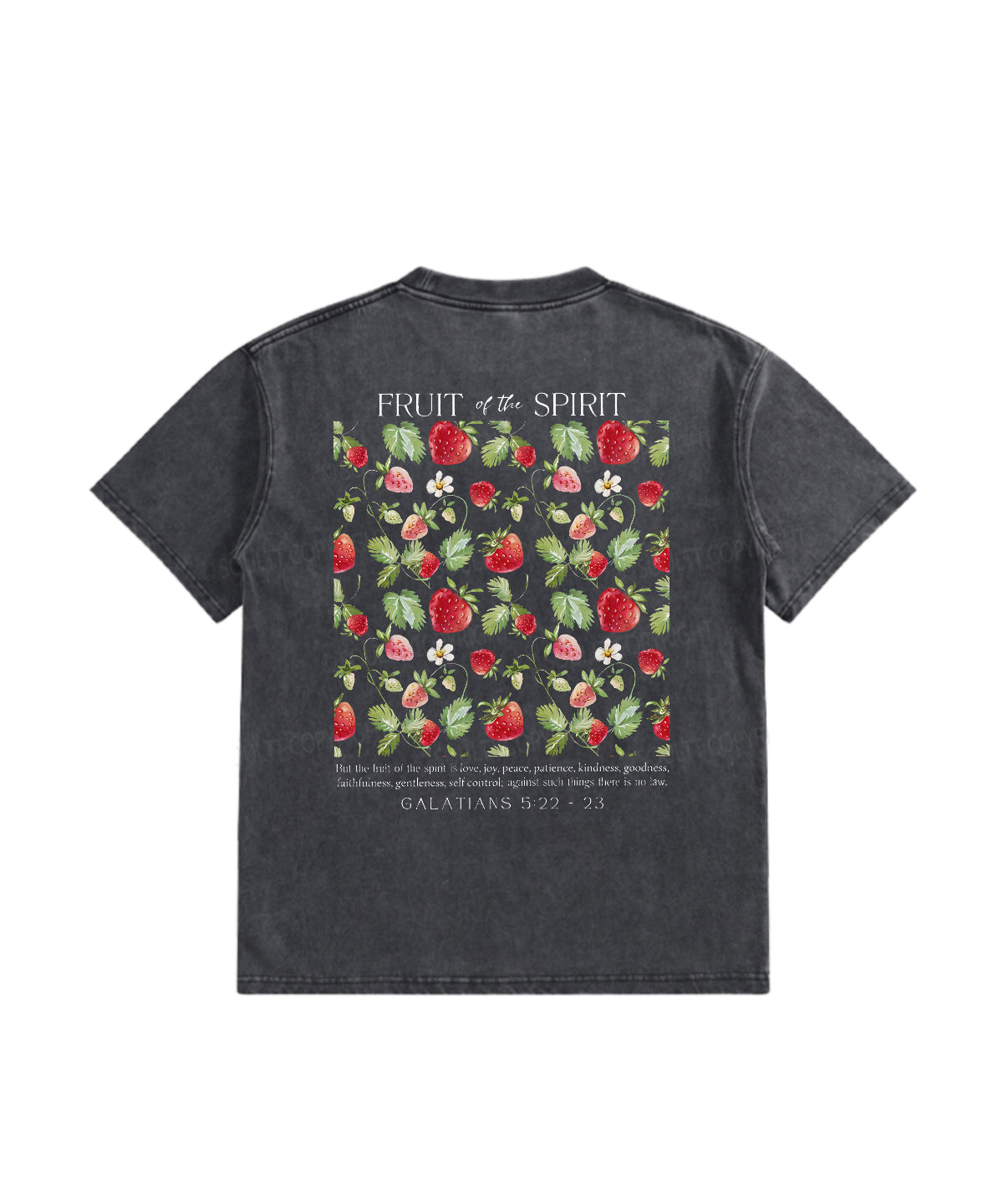 Kids Fruit of the Spirit Double Sided Washed Christian T-shirt