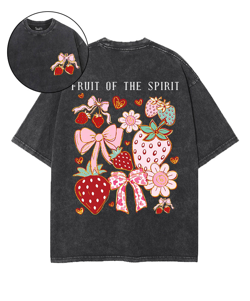 Fruit Of The Spirit Double Sided Unisex Washed Christian T-shirt