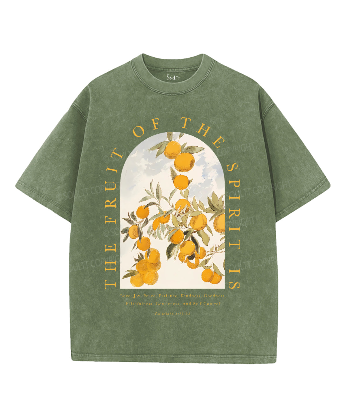 The Fruit Of The Spirit Unisex Washed Christian T-shirt