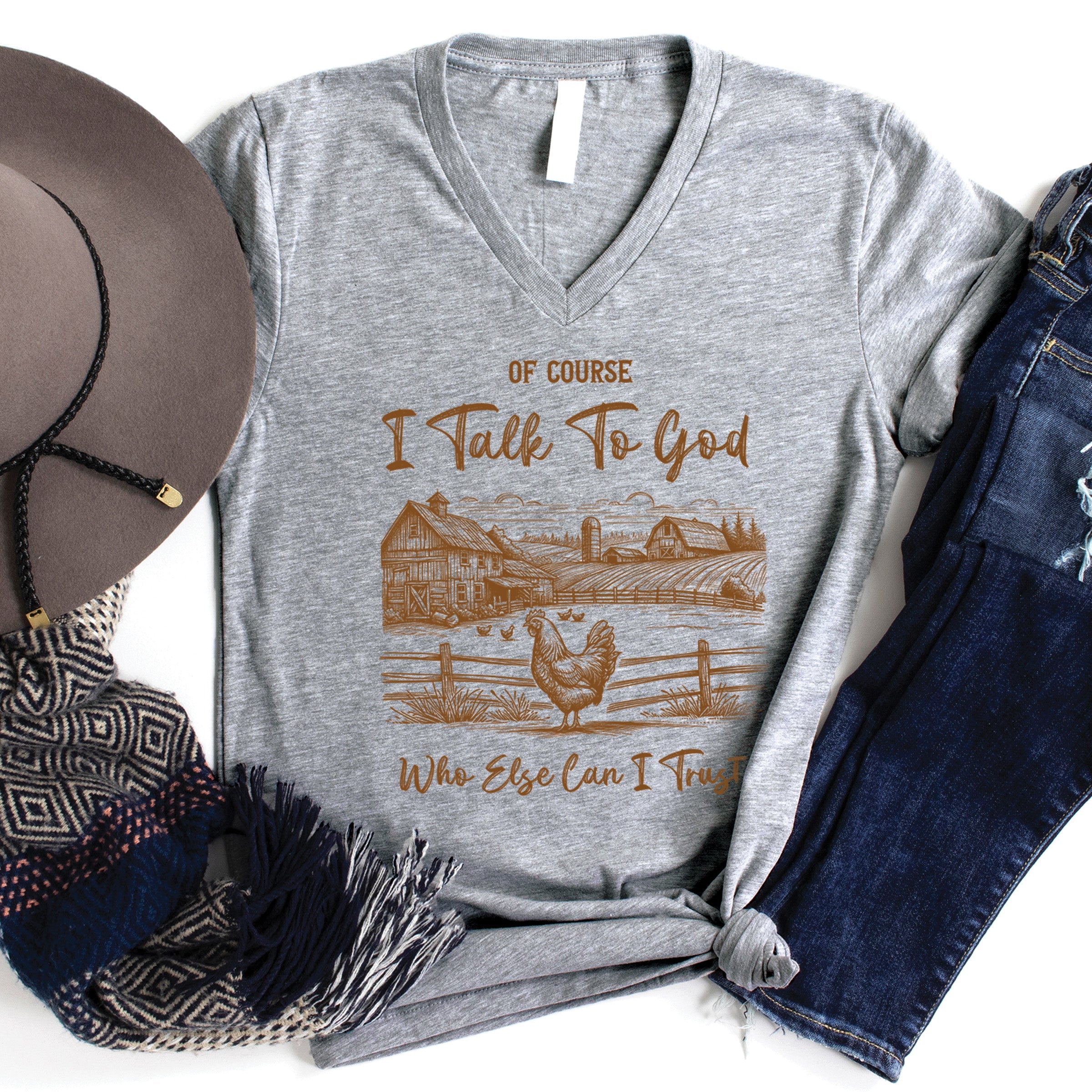 I Talk to God V-Neck