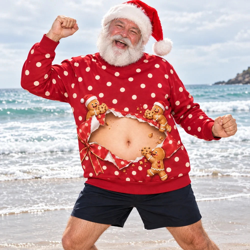 Gingerbread Mischief Funny Christmas Sweatshirt