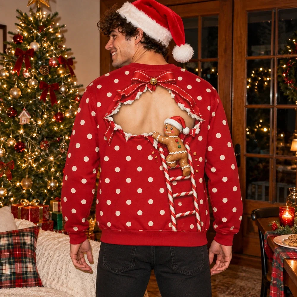 Gingerbread Mischief Funny Christmas Sweatshirt