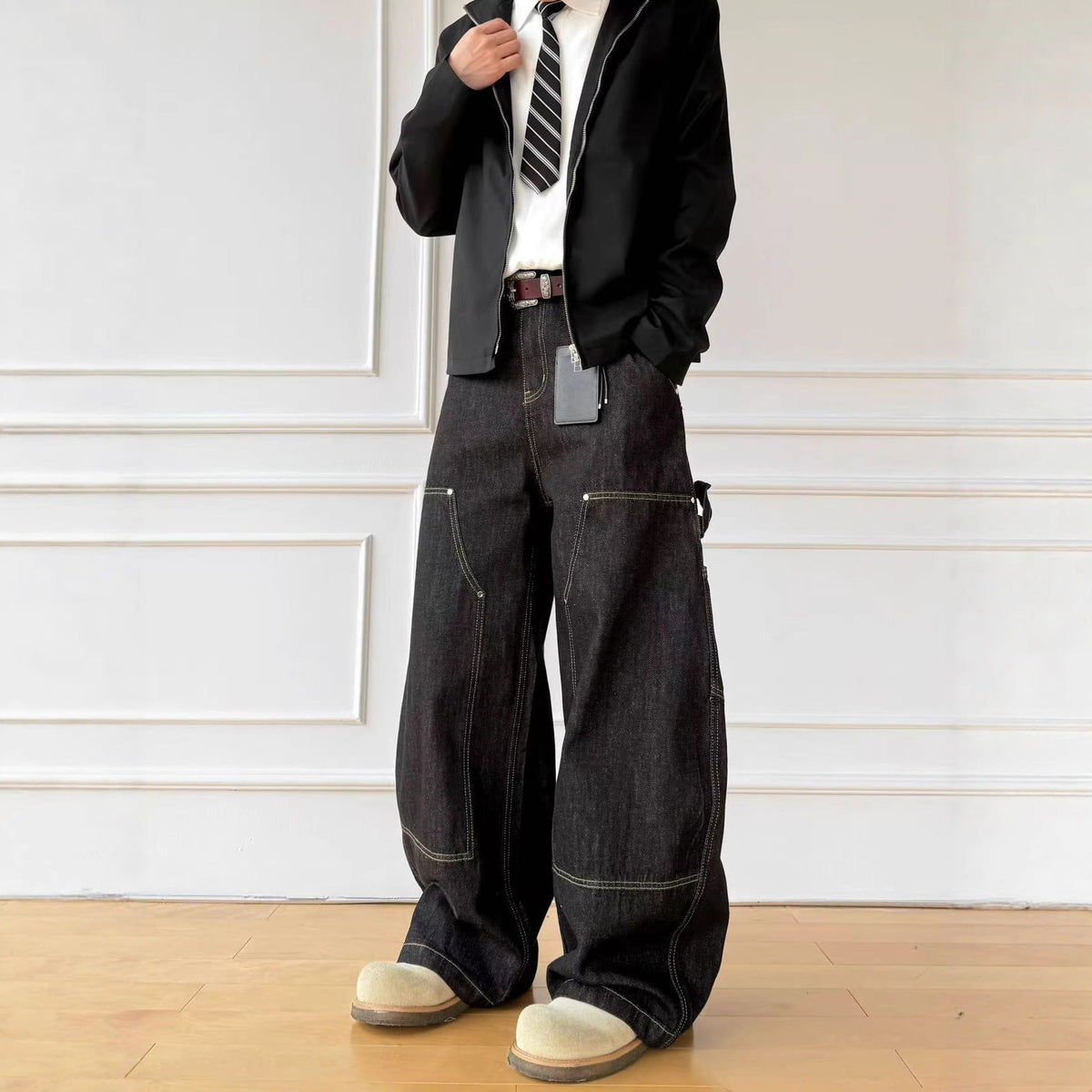 Contrast Stitch Carpenter Jeans