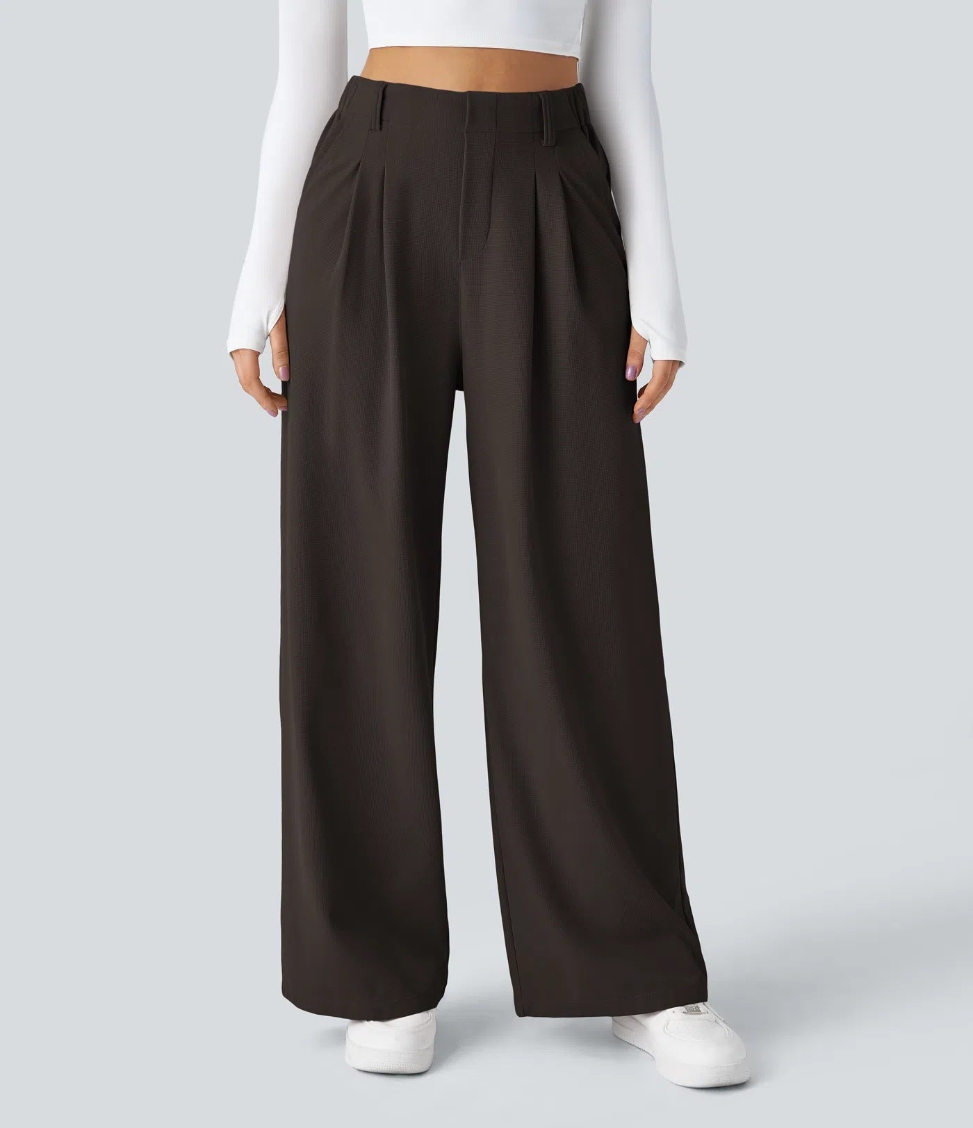 Women's High-Waisted Wide-Leg Pants