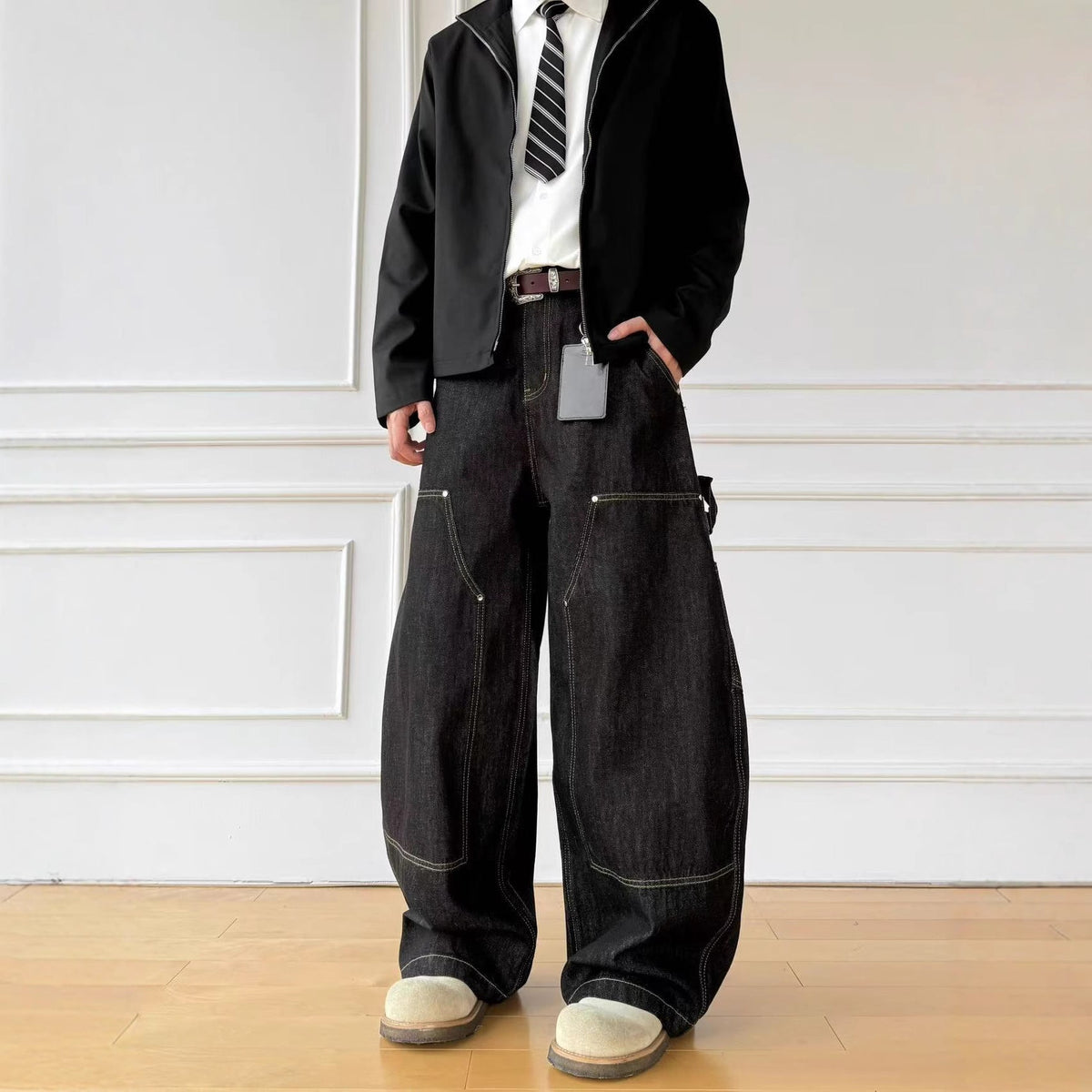 Contrast Stitch Carpenter Jeans
