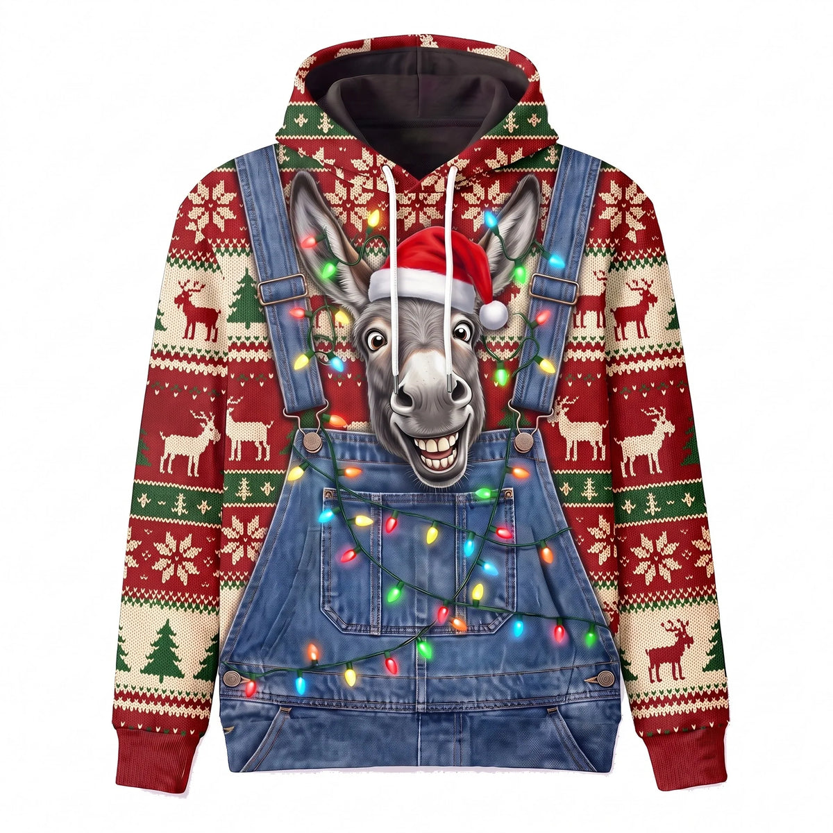Funny Christmas Pet Sweatshirt – Personalized Custom Pet Option, Ugly Christmas Sweater Style