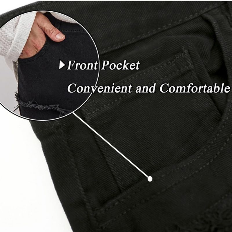 Men’s Distressed Ripped Stacked Jeans