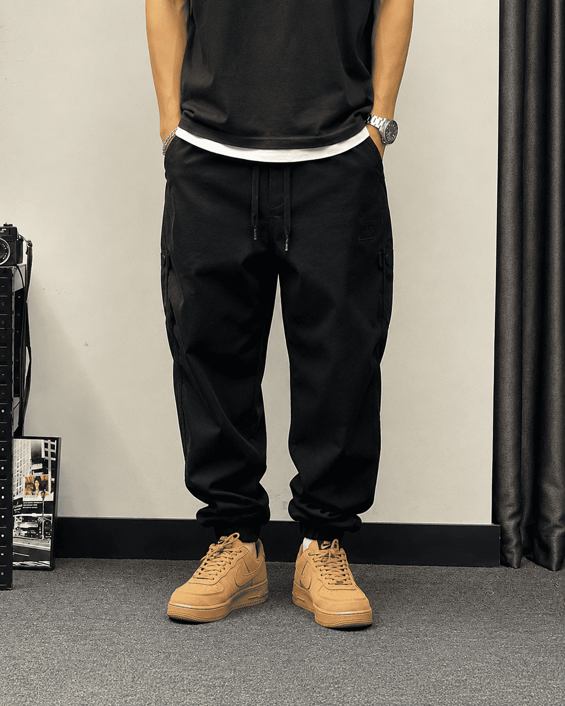 Washed Panel Joggers