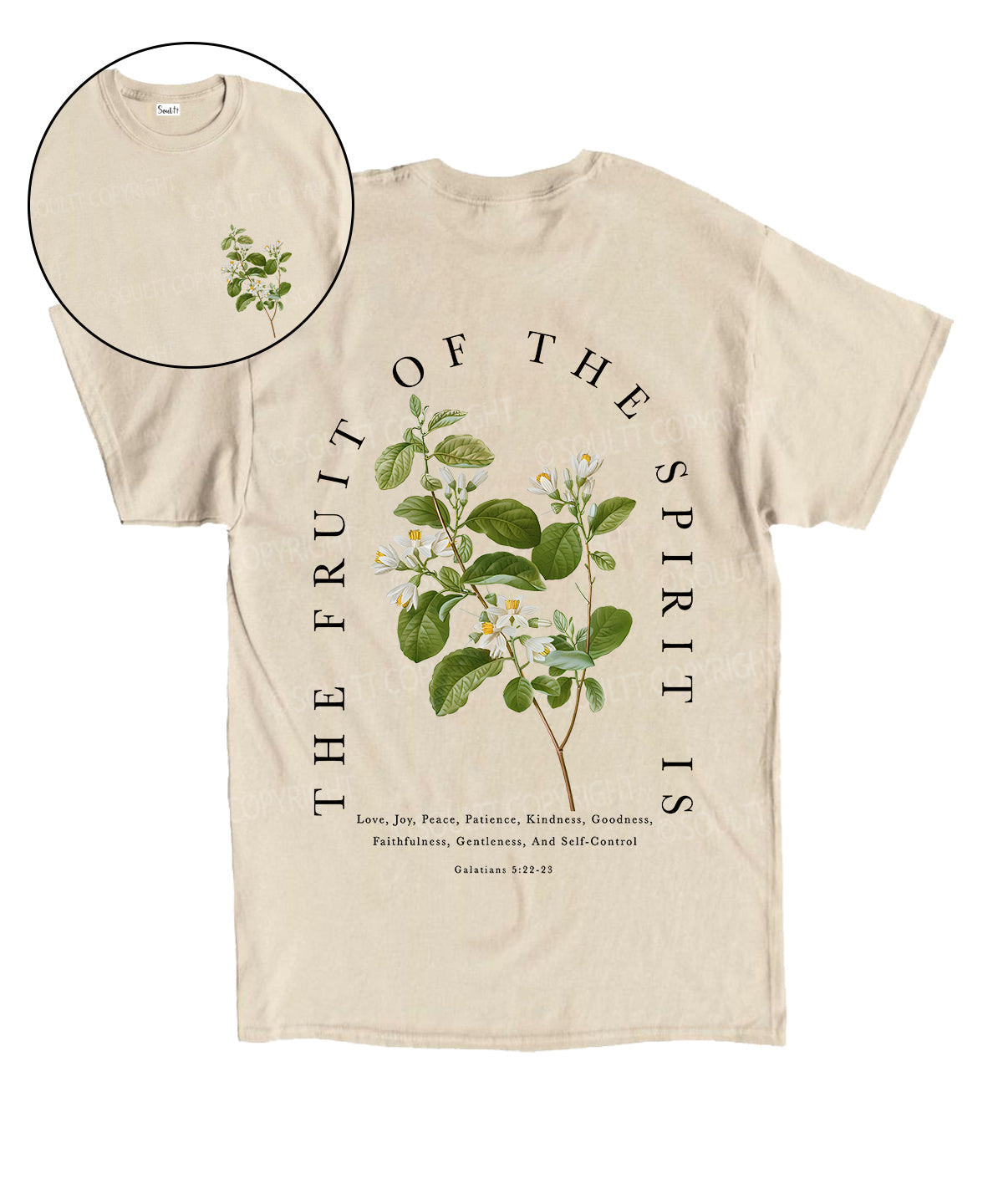 Fruit Of The Spirit Double Sided Unisex Cotton Christian T-Shirt