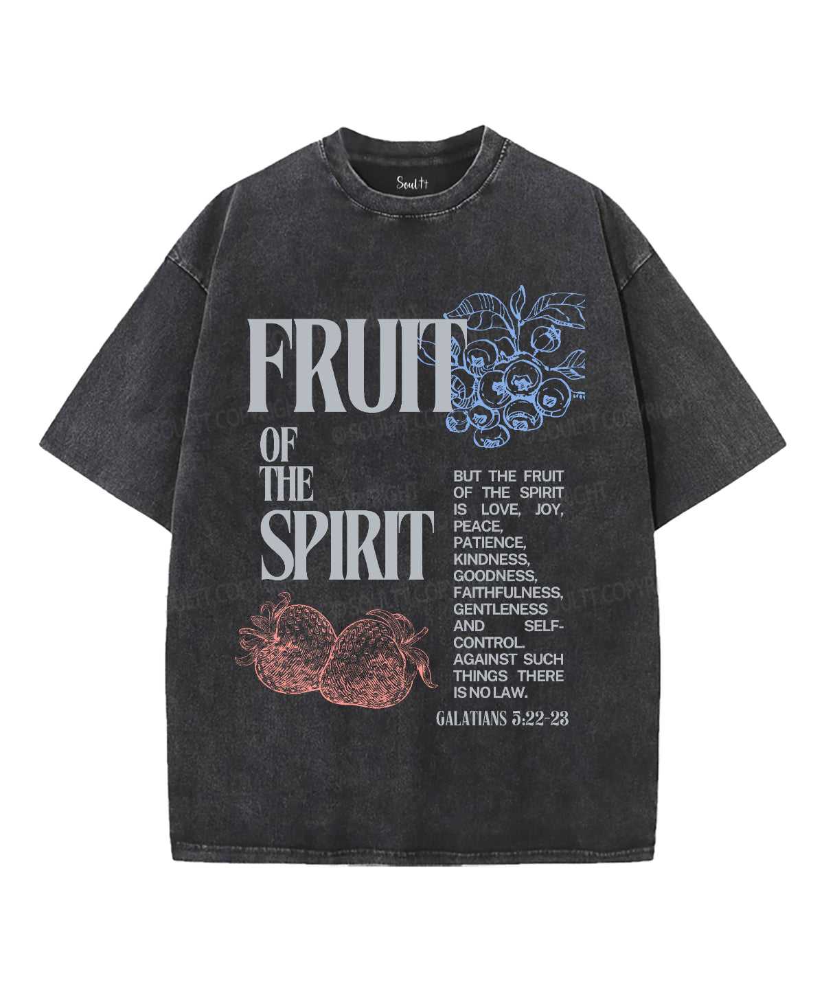 Fruit Of The Spirit Unisex Washed Christian T-shirt