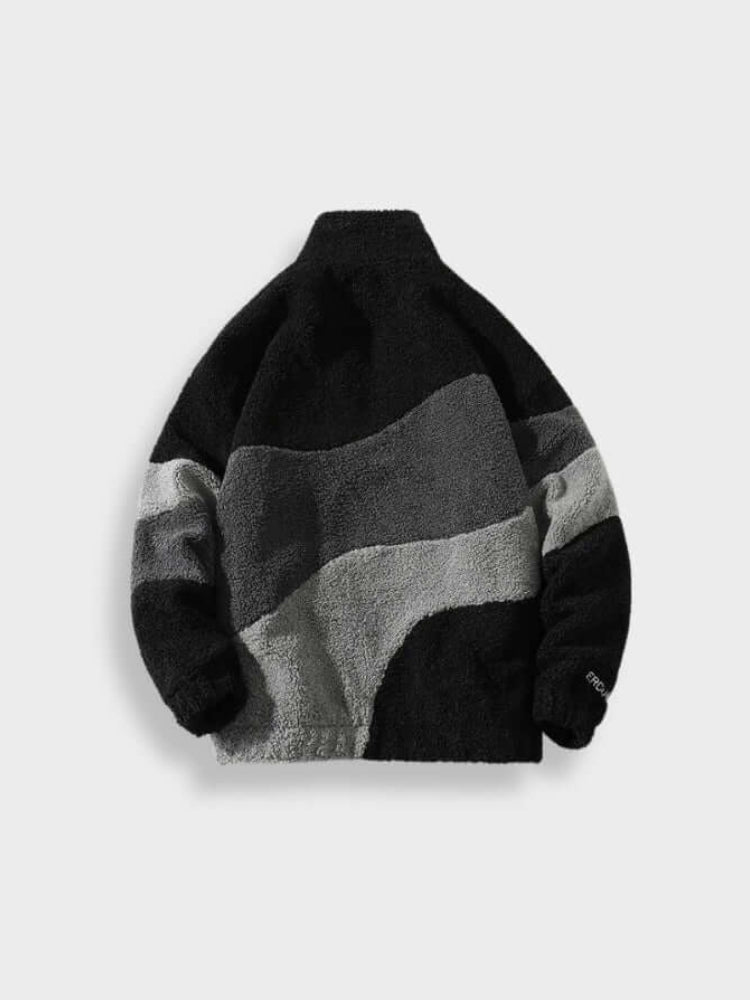 Colorblock Sherpa Fleece Jacket