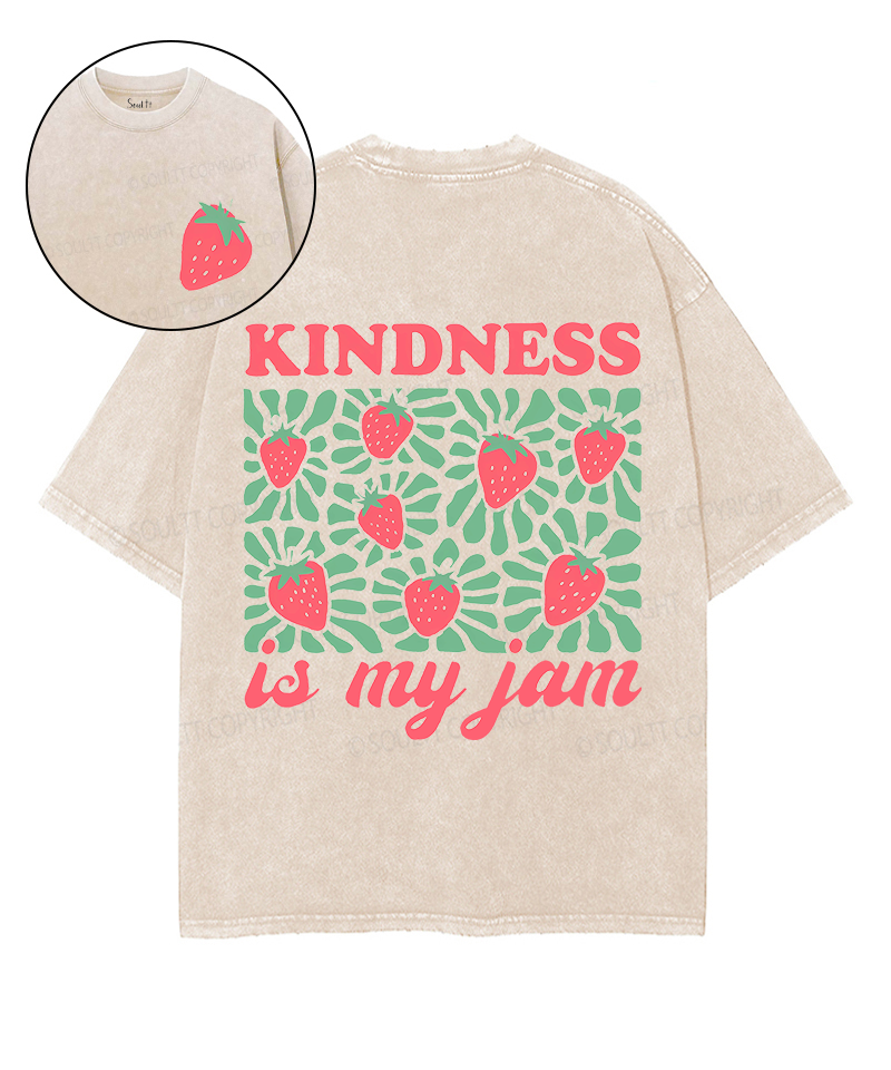 Kindness Is My Jam Double Sided Unisex Washed Christian T-shirt