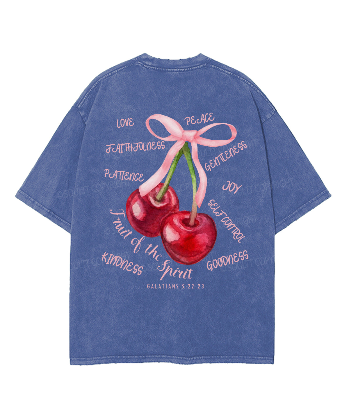 Fruit Of The Spirit Double Sided Washed Christian T-shirt