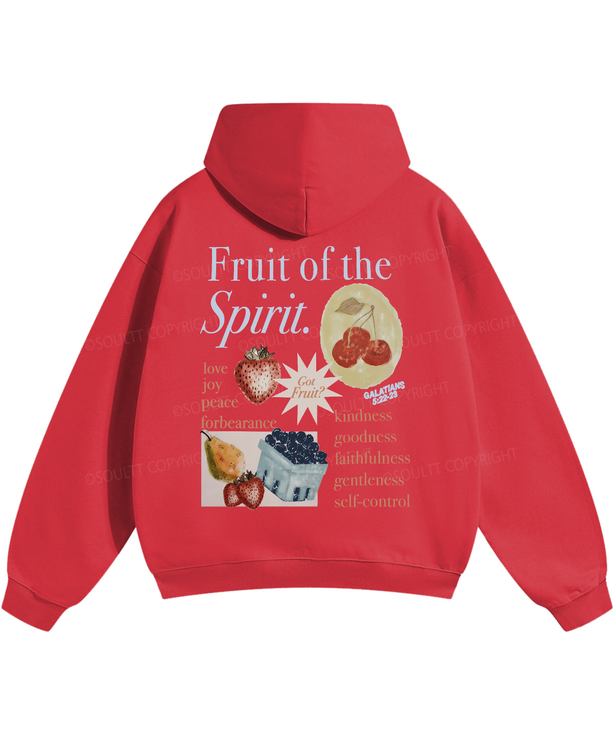 Fruit Of The Spirit Double Sided Christian Hoodie