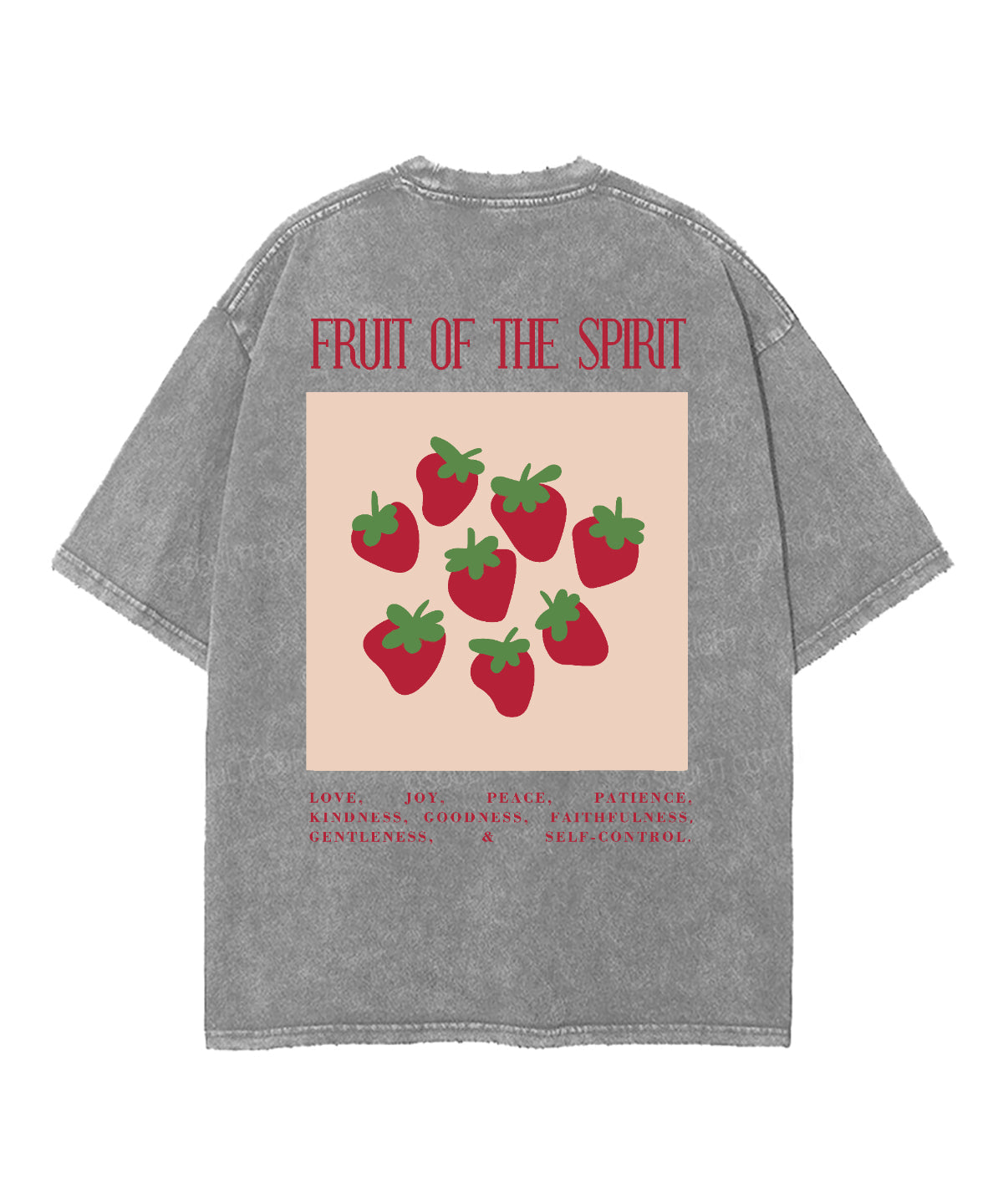 Fruit Of The Spirit Double Sided Washed Christian T-shirt