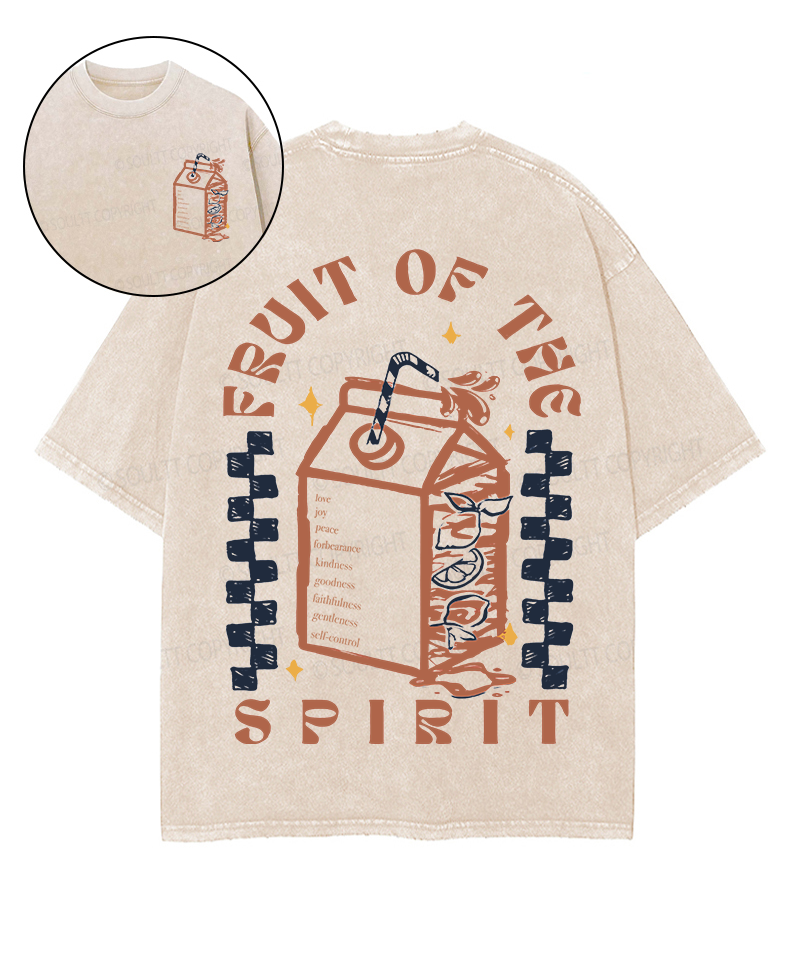 Fruit Of The Spirit Double Sided Unisex Washed Christian T-shirt